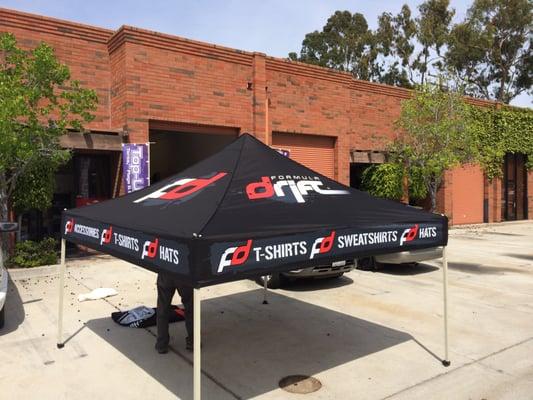 Official Formula Drift merchandise setup