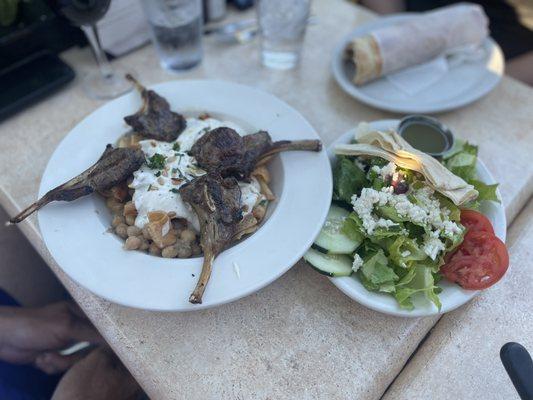 Fatteh plate & Greek salad