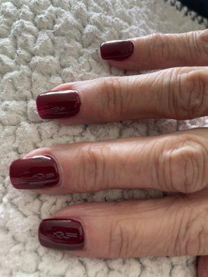 Completed fill and gel polish.  Beautiful