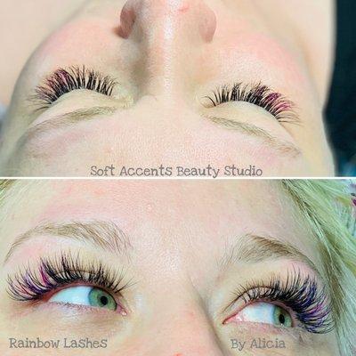 Rainbow lashes!