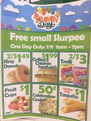 7/11 Free slurpee