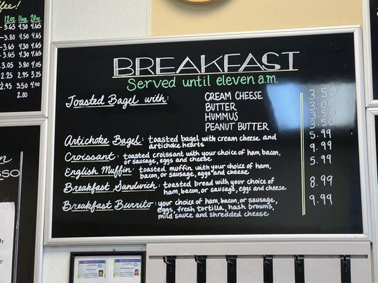 Menu (Breakfast)