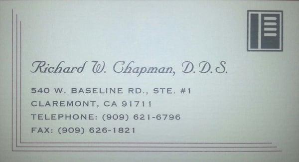 My Dentists Business card :)