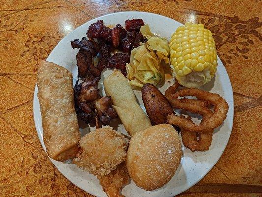 Most delicious Egg Roll, corn on the cob, boneless ribs, crispy pork tenderloin and more!