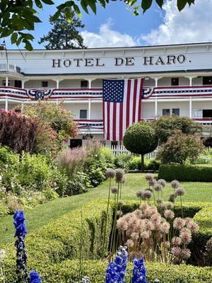 The historic hotel at Roche Harbor