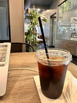 Cold brew and interior plant