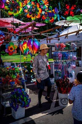 Stand where they sell all sorts of bubble makers