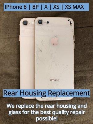 Back Glass Repair in the iPhone 8, 8 Plus, X, XS, XS Max