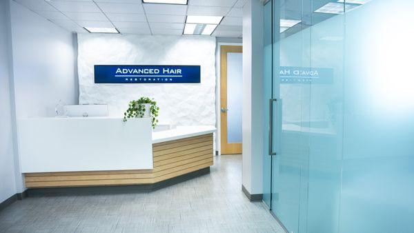 Advanced Hair Restoration's front desk