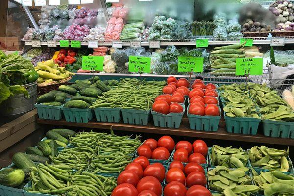 Produce inside Glicks' Produce.