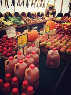 The front shop is plentiful with produce