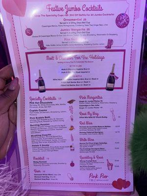 Drink menu