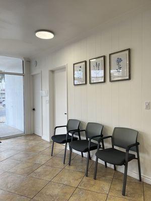 Waiting area across from the check in counter