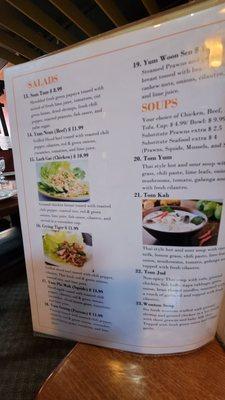 Thai Gusto- Menu