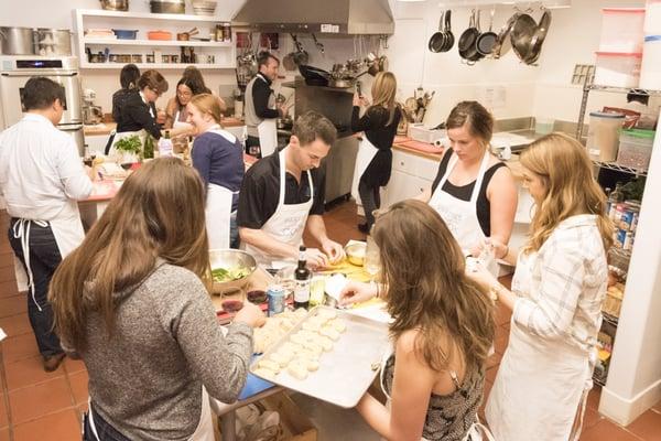 Hands-on cooking corporate Small Plates event