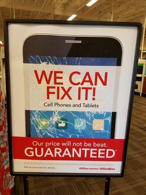 WE FIX SCREENS! BRING YOUR PHONE OR TABLET IN TODAY!