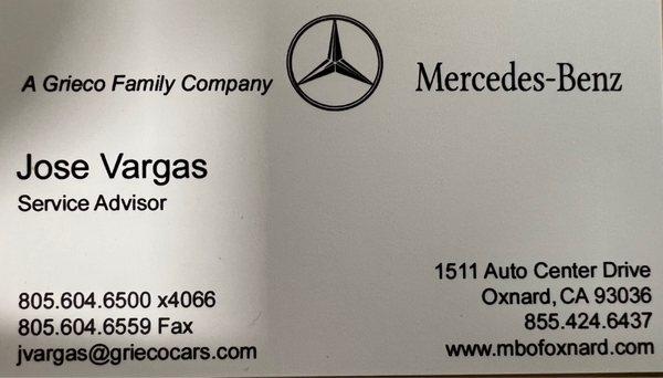 Jose Vargas will attempt to rip you off in the Service Department at Mercedes-Benz of Oxnard.