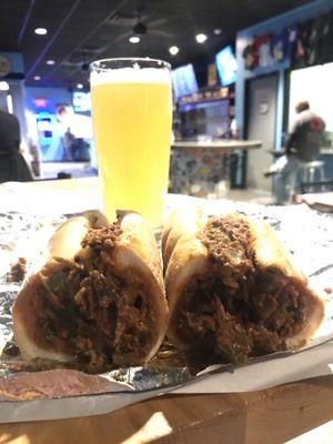 Philadelphia Cheesesteak Adventure - eating at 2sp Brewing co