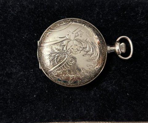 Late 1800s Vigilant pocket watch front cover