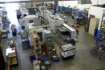 Inside Accufab... a birds eye view of our CNC machine shop.