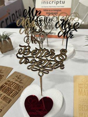 Laser cut Wedding Cake Toppers