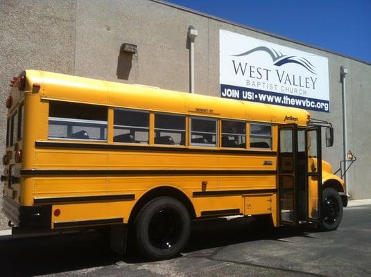 West Valley Baptist Church Has A Church Bus that offers Free Rides to All the Church Services