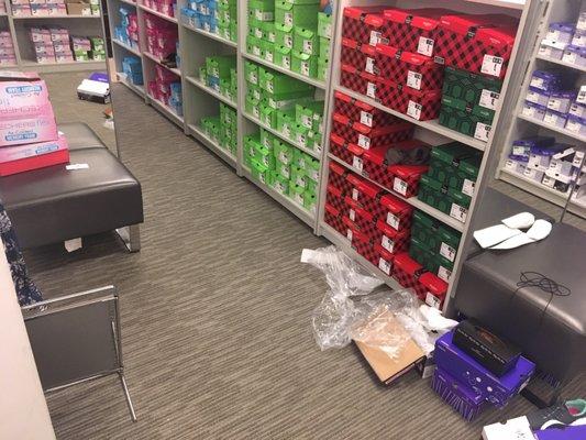 I feel bad for the employees because it's customers that make the mess, but it gets petty bad.