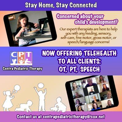 We are now offering Telehealth to all clients! Please contact us for more information!