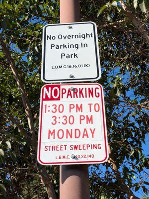 Parking signs