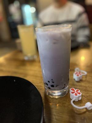 Taro milk tea with boba