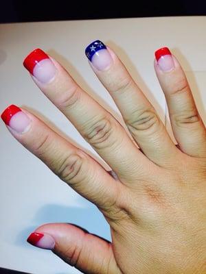 Nails done by Ashely ... 4th of July