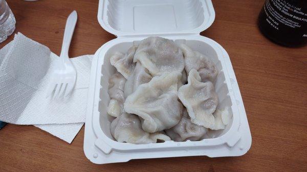 Chive and pork steamed dumplings.