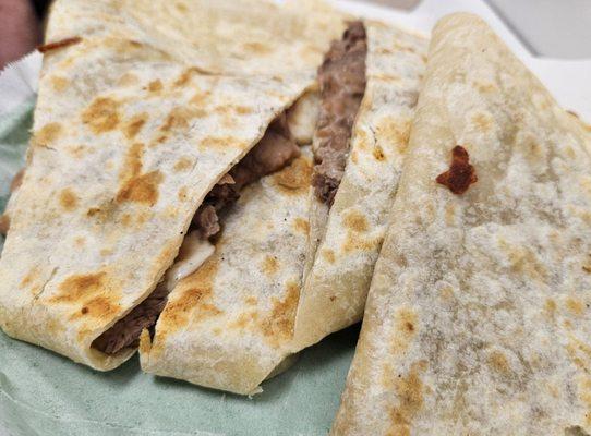 Carne Asada Quesadilla, add beans