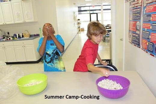 Summer camp always has cooking.  Yum!