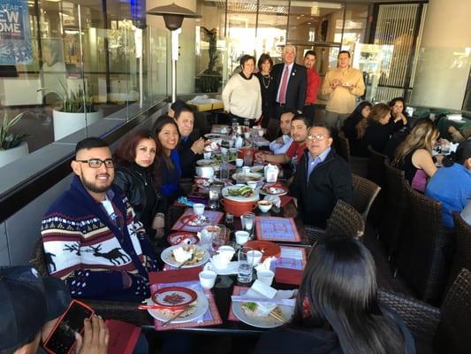 At our Brentwood location Holiday luncheon. HAPPY HOLIDAYS from the Fazio Cleaners Family!