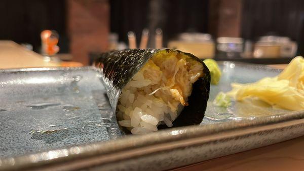 Snow crab hand roll