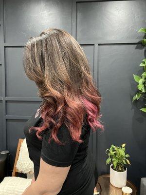 Peekaboo Pink  by Jelena. Text at 949-282-7869 for Inquiries and Appointments