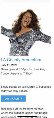 Mary Wilson (Suoremes) Marilyn McCoo Billy Davis Jr (5th Dimension) Michael Feinstein conductor The Pasadena Pops Lawn Tickets $10-25 7/11