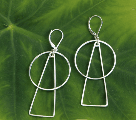 Handcrafted beauties. Sterling silver earrings.