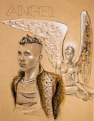 Fashion Illustration of X-Men's Warren Worthington III aka Angel!