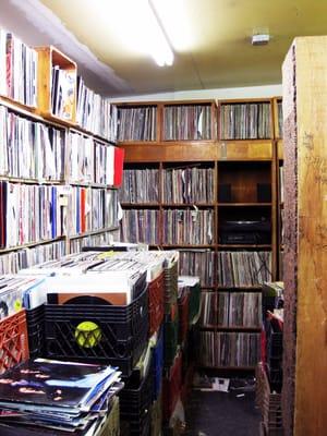 upstairs room of vinyl