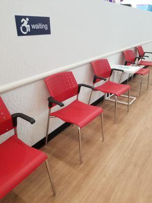 Waiting area for Minute Clinic.