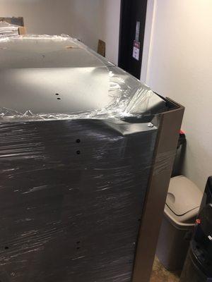 Received lockers & product was damaged