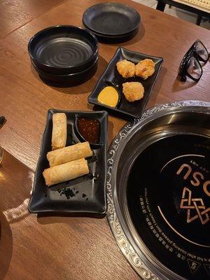 Fried Shrimp and spring roll