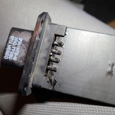 Burned out blower motor resistor