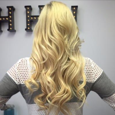 Full foil with Olaplex and Full set of tape in hair extensions