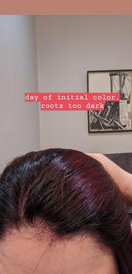 day of initial color, room lighting