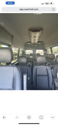 Mercedes Sprinter Black on Black Leather $125 per hour 14 Passengers