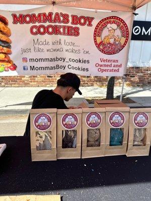 Momma's Boy Cookies Booth