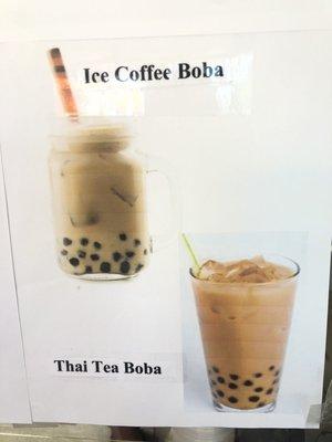 Ice Coffee Boba & Thai Tea Boba